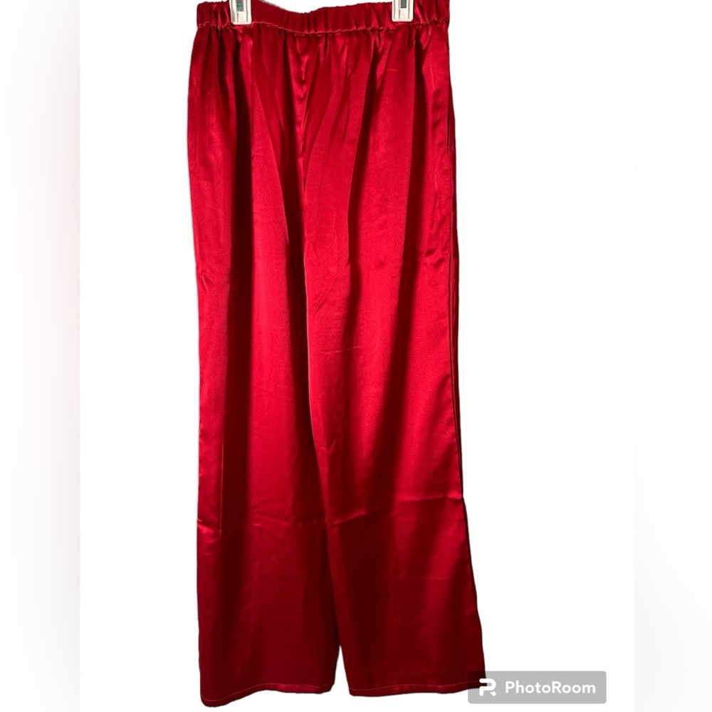 Red Satin pants